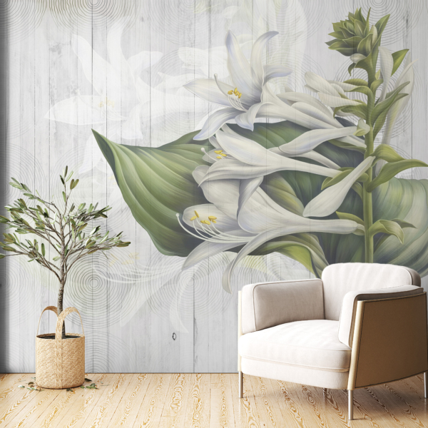 Zidni zidni zid cvijeta na podu