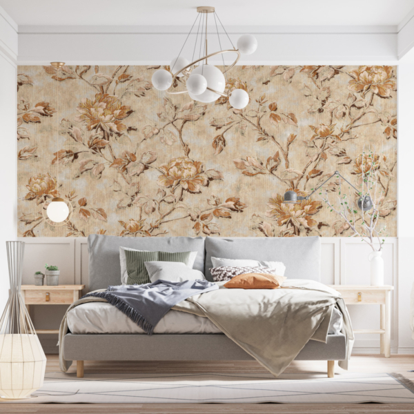 Retro cvijeće zidni zid