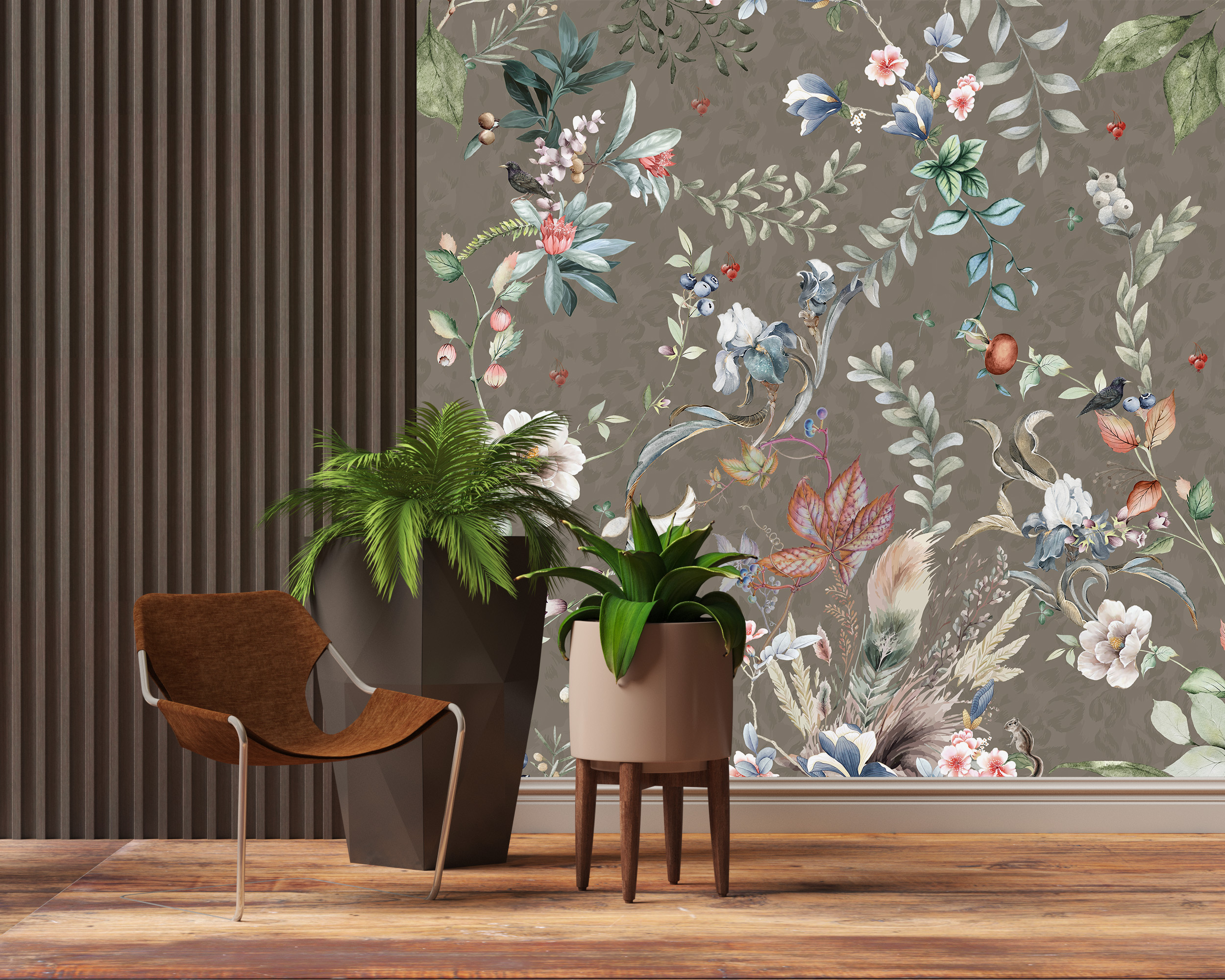 Zidni mural Cvijeće i bobice