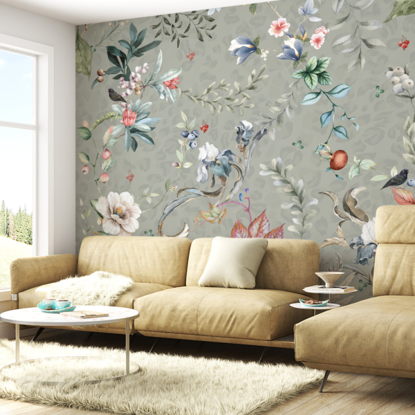 Zidni mural Cvijeće i lišće