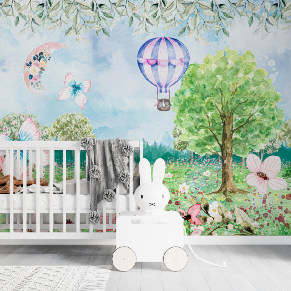 Zidni mural Cvijeće i leptiri