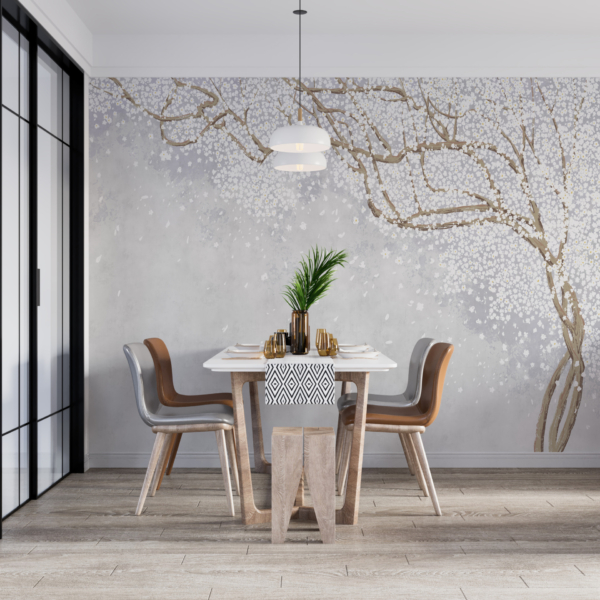 Zidni mural stabla Sakura u cvatu