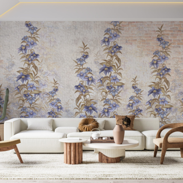 Mural Cvjetajuća loza na zidu