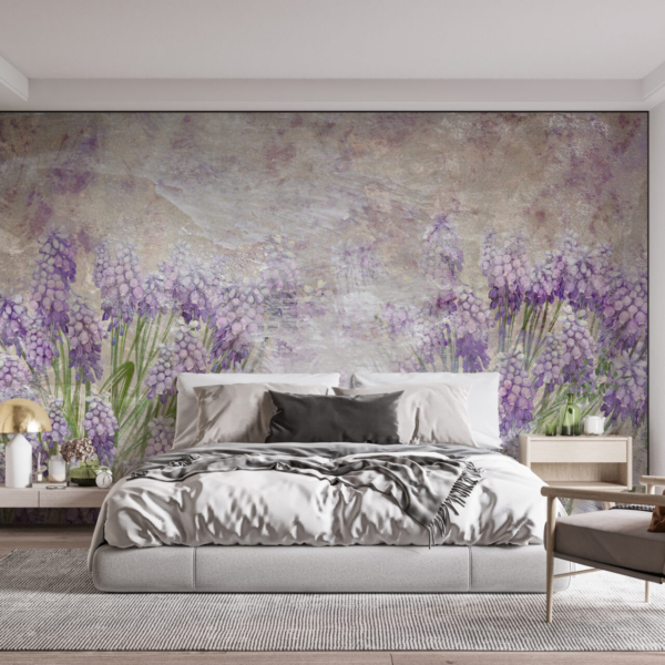Zidni mural Livada ljubičastog cvijeća