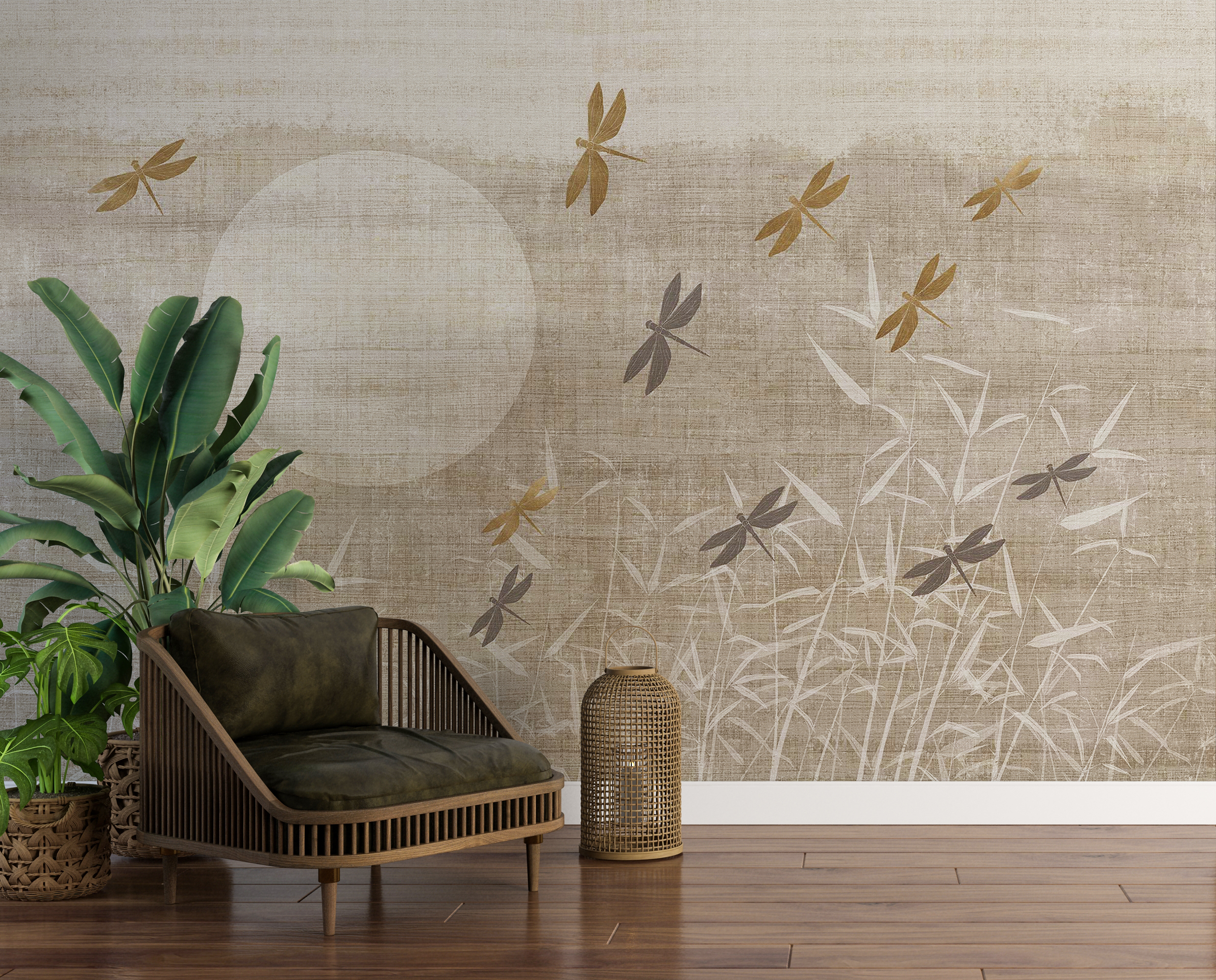 Zidni mural Livada na platnu