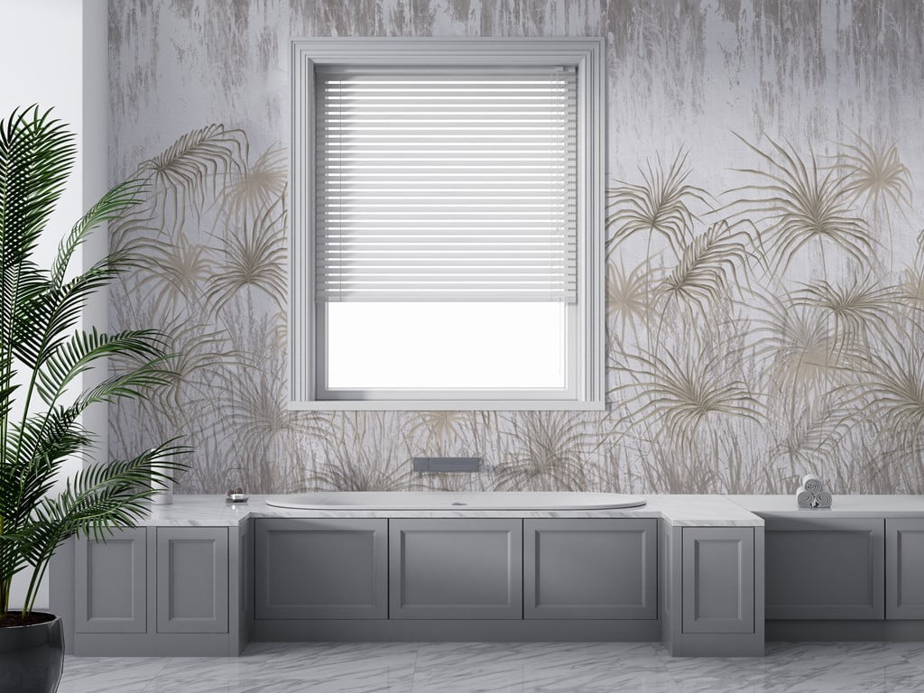 Zidni zidni mural od tropskog palminog lišća