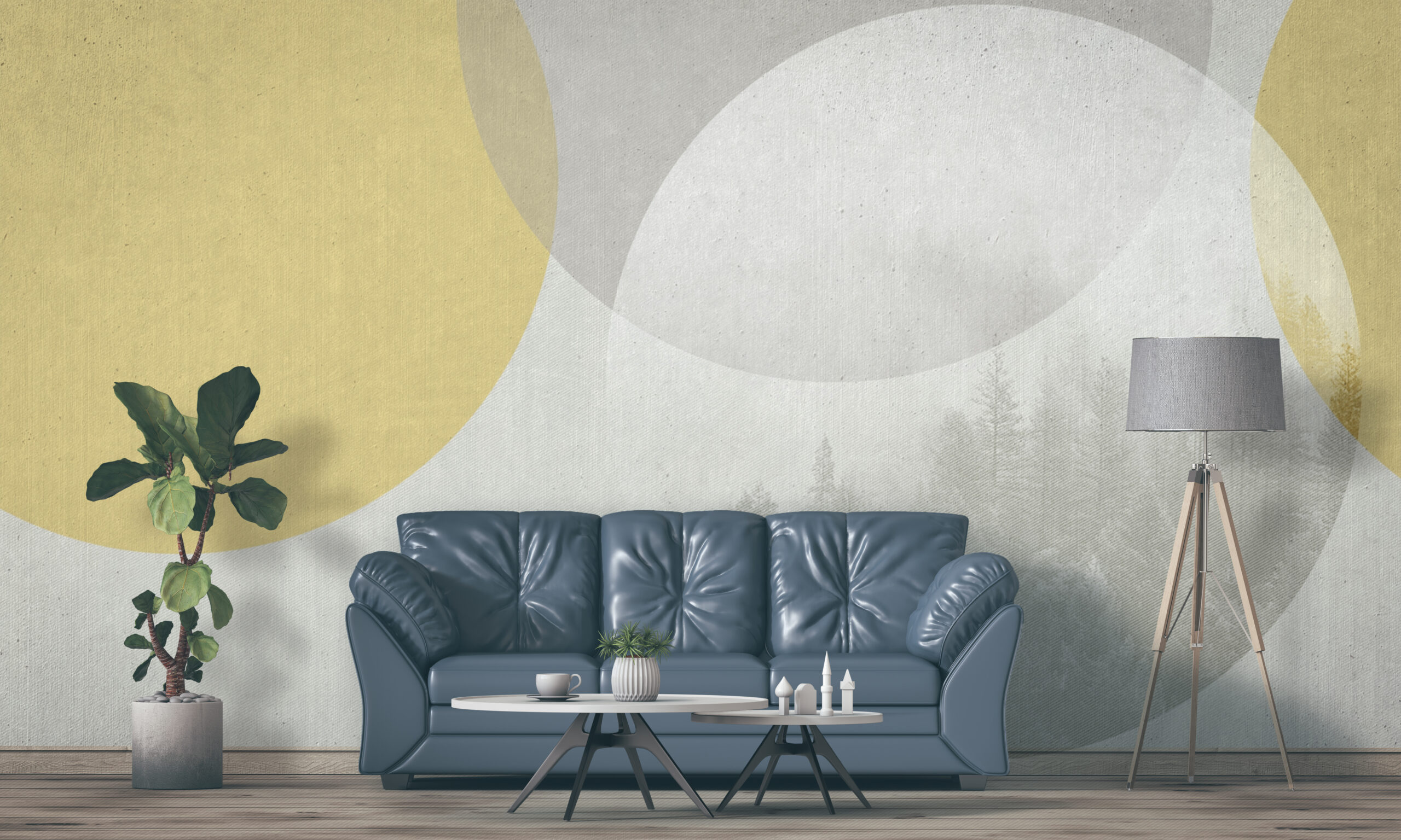 Zidni mural Šuma zatvorena u krug