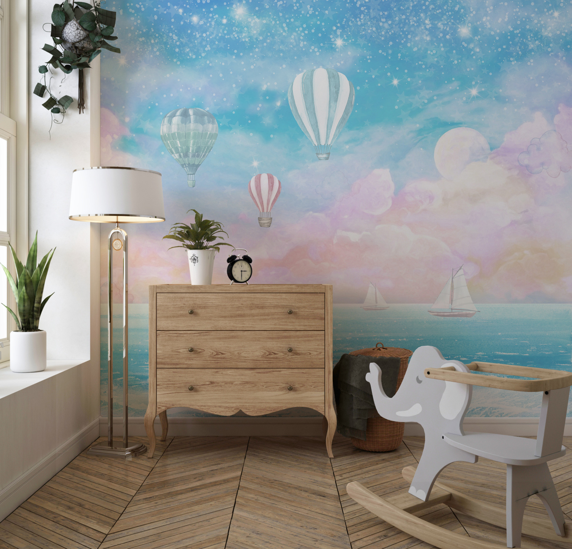 Zidni mural Azurno jezero