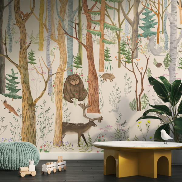 Zidni mural Šumska flora i fauna