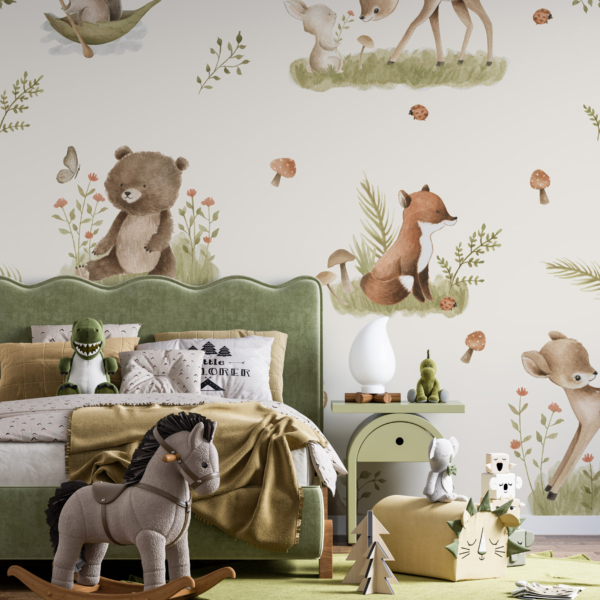 Zidni zidni zid Šumske životinje