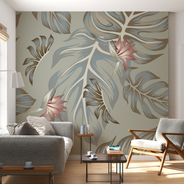 Zidni zidni zid Monstera lišće