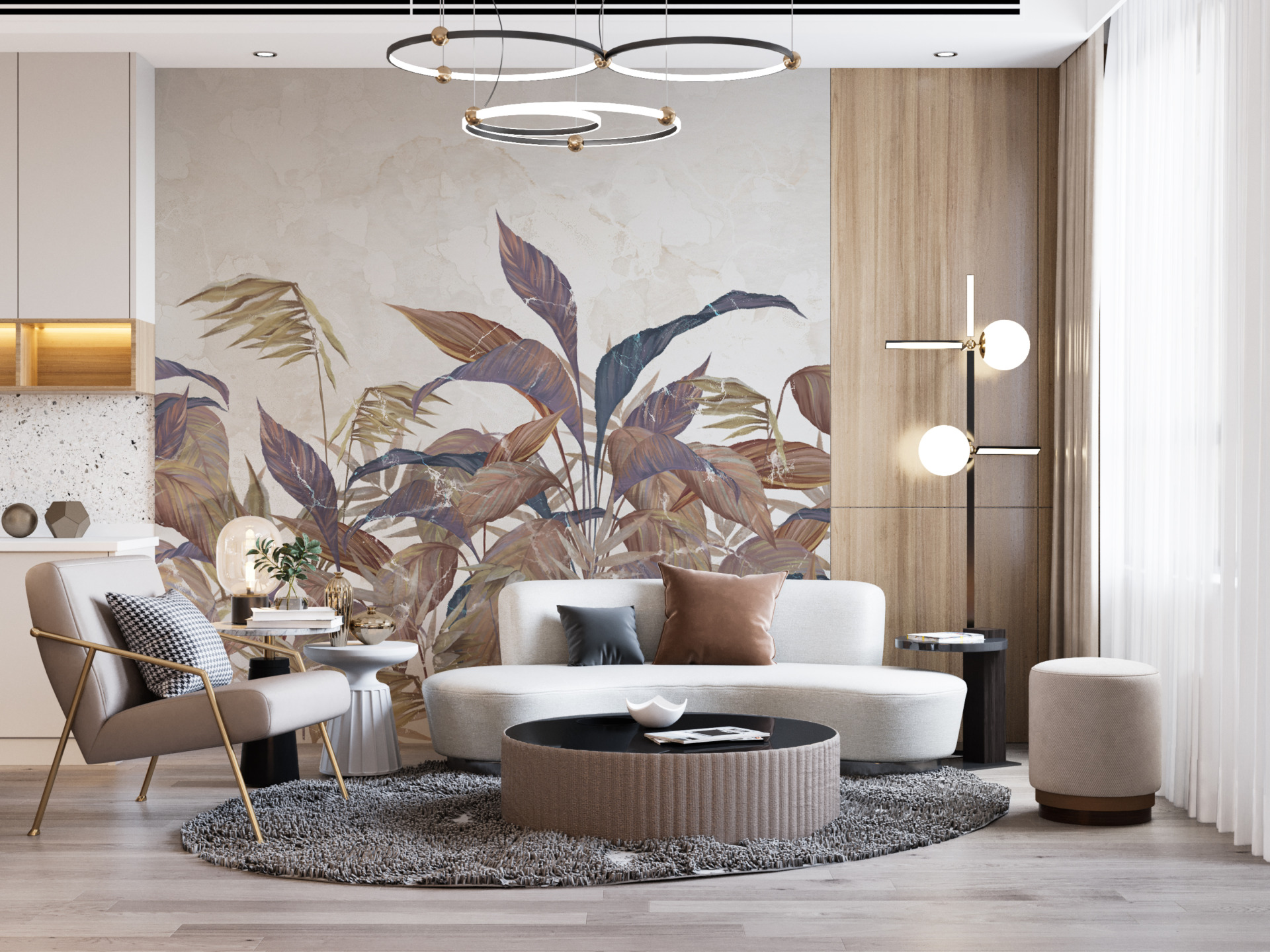 Ostavlja zidni zid na svijetloj pozadini