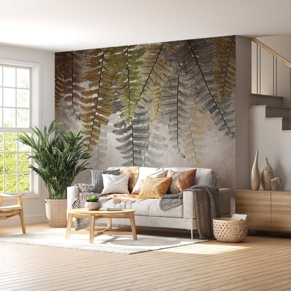 Zidni zidni zid Lišće paprati