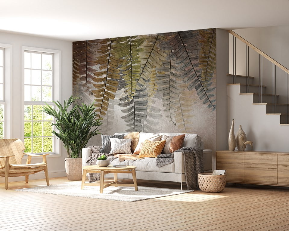 Zidni zidni zid Lišće paprati