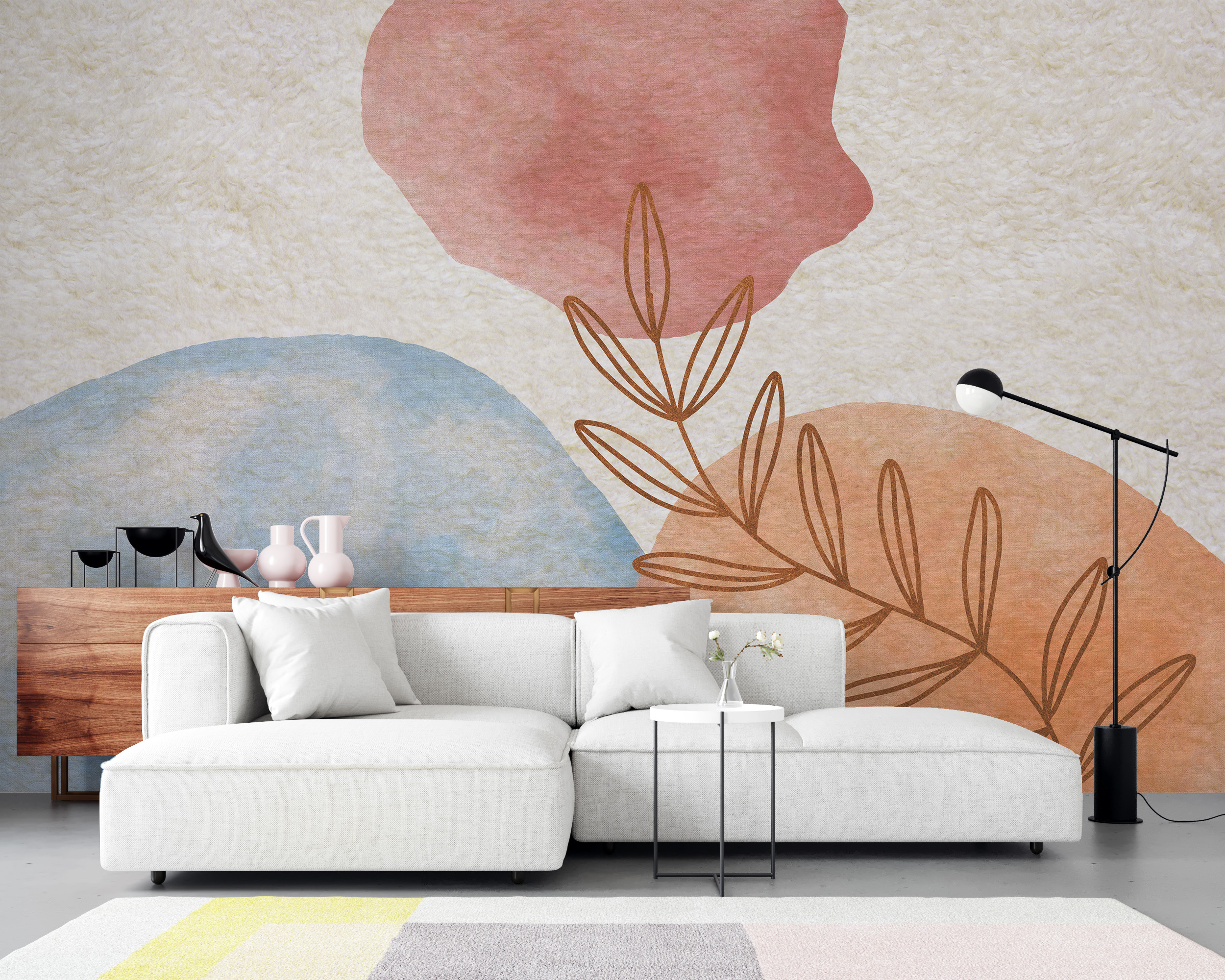 Zidni mural Lišće i palme