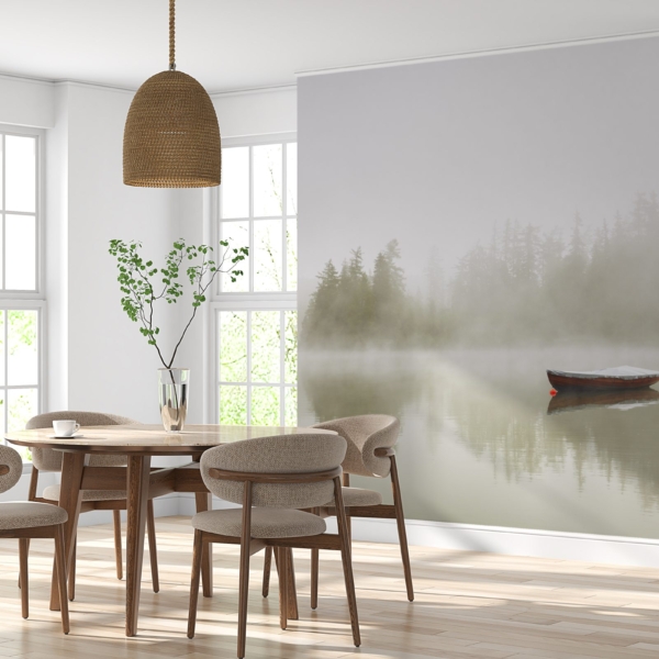 Zidni mural Brod na jezeru