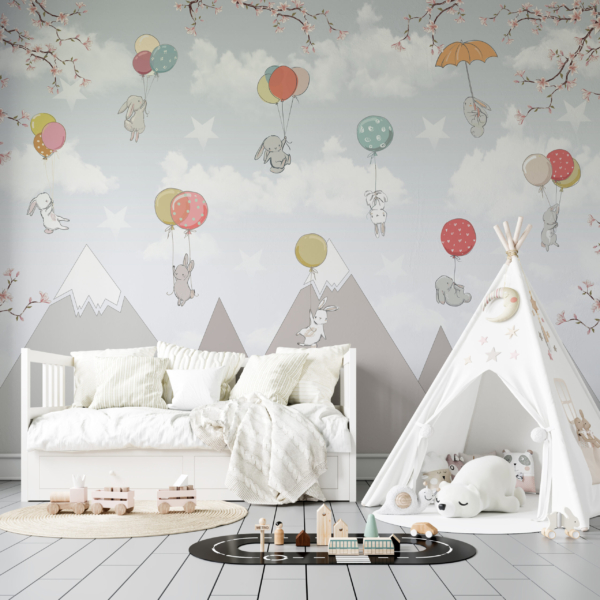 Zidni mural Let iznad planina