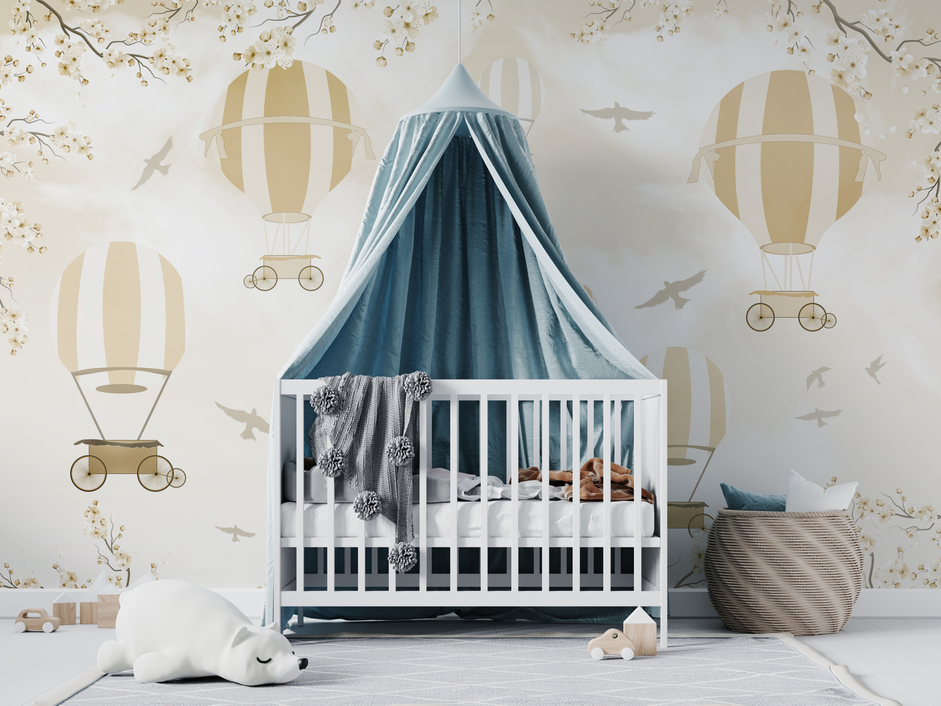 Zidni mural Cherry Blossom Flight