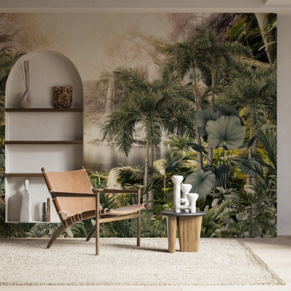 Zidni mural Čarobni vodopad u tropskoj džungli