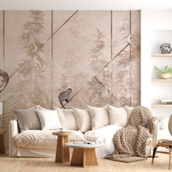 Zidni zidni zid majmuna u uzorcima