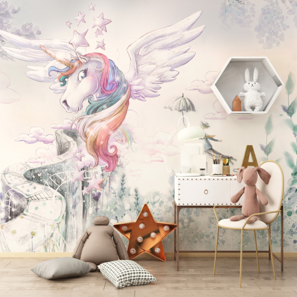 Zidni mural Mali jednorog