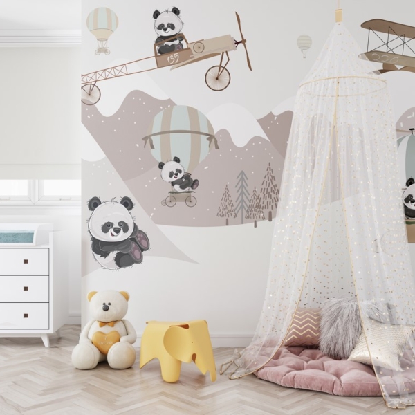 Zidni zid medvjedića u snijegu za djecu