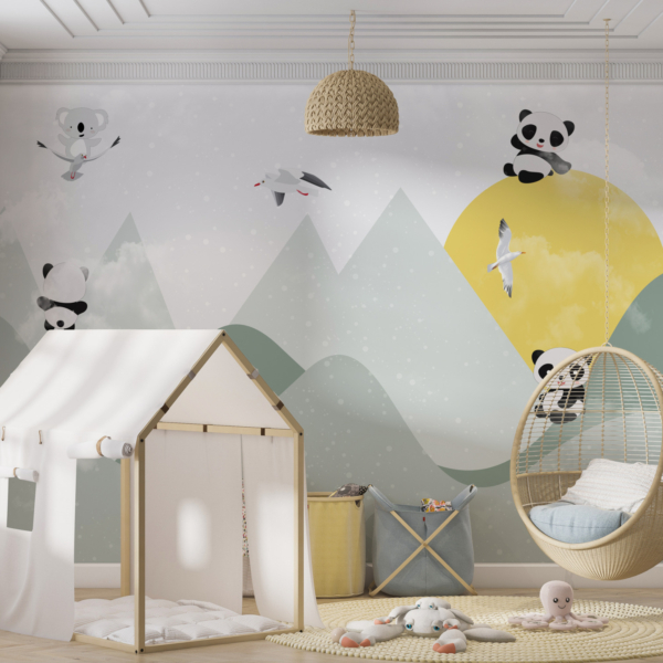 Zidni mural Medvjedi u planinama za djecu