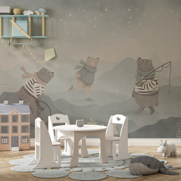 Foto pozadina Medvjedići u šalovima