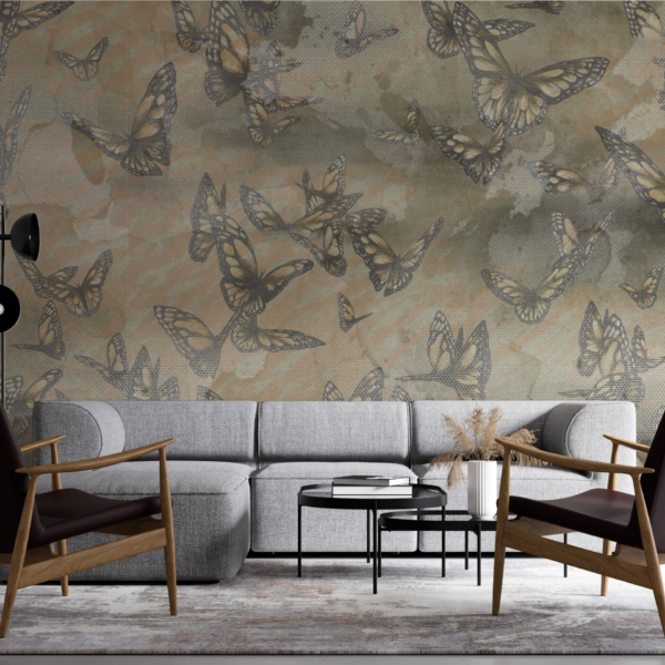 Leptiri u letu zidni mural
