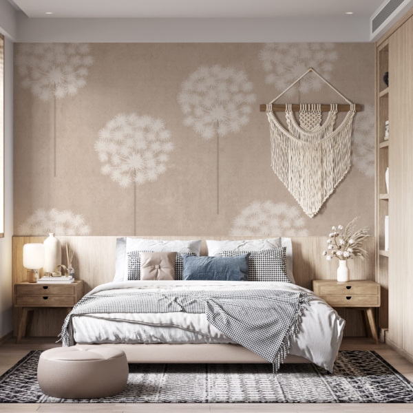 Zidni zidni zid s motivom maslačka