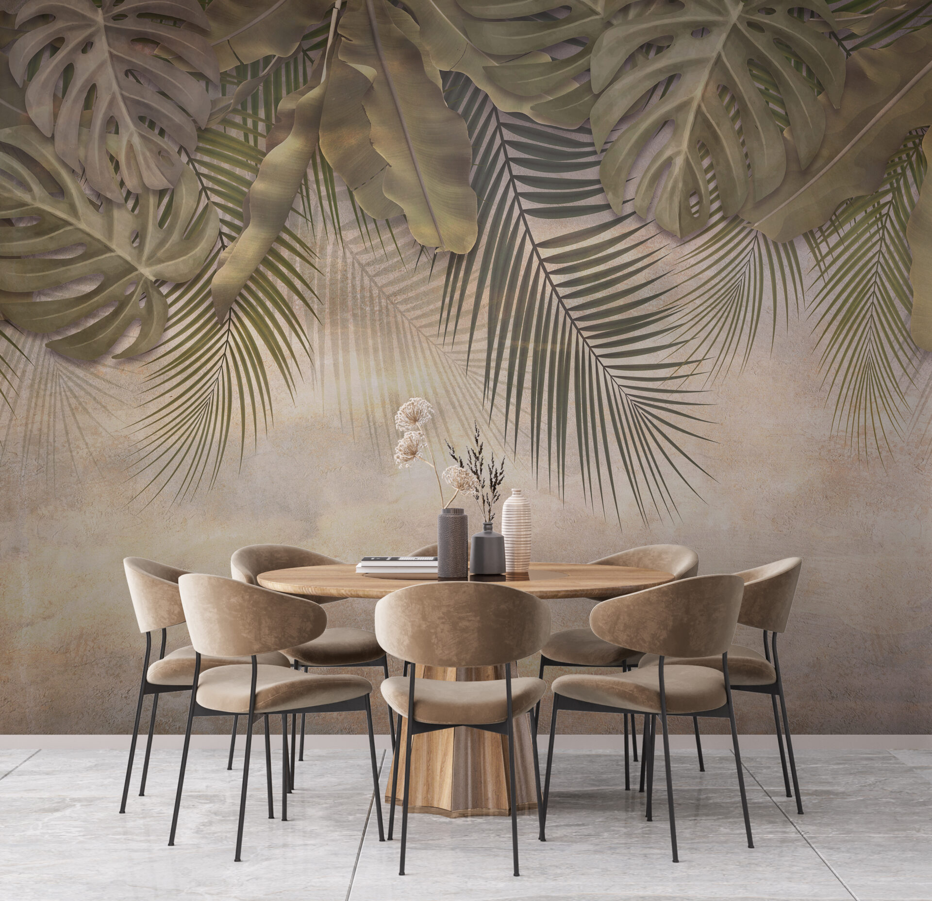 Pozadina Tropska tema u toplom svjetlu