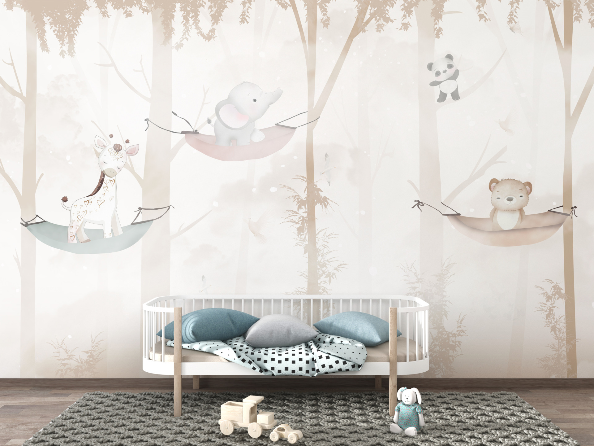 Zidna freska za viseću mrežu