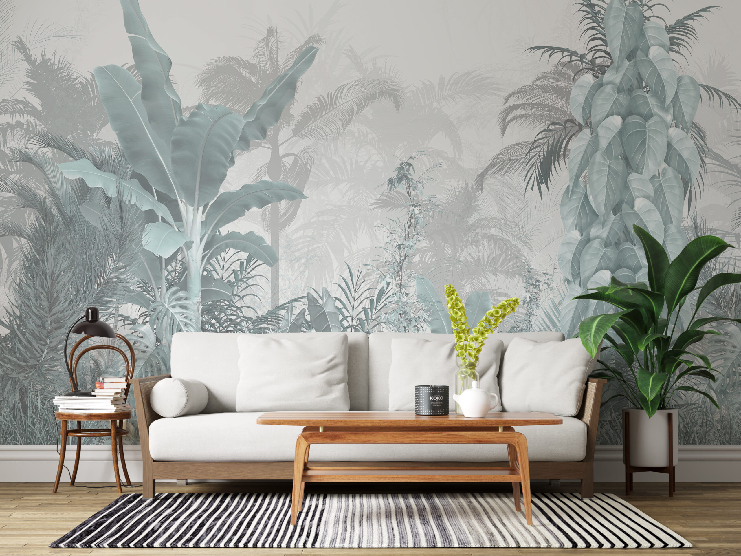 Zidni mural Plava džungla