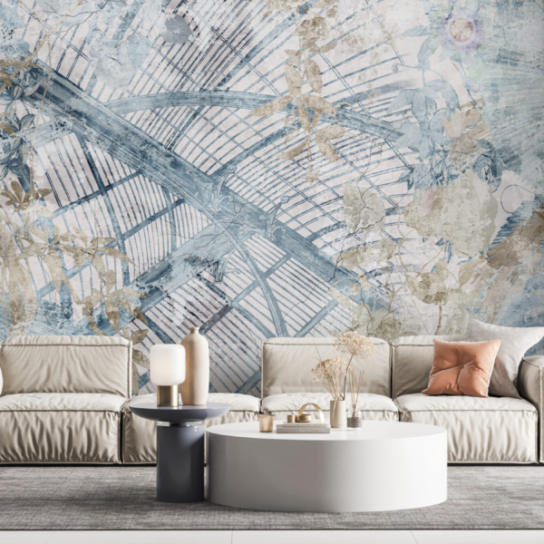 Plava isprepletena zidna stena