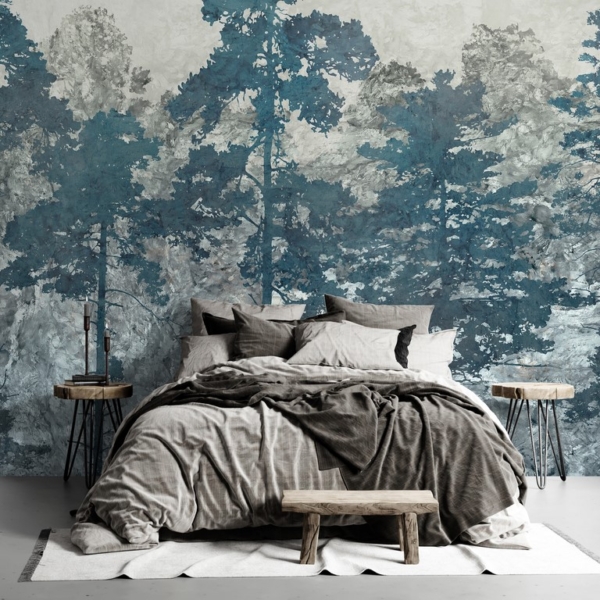 Zidni mural Plava šuma