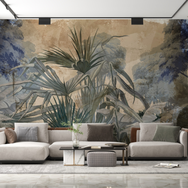 Zidni mural Plavo drvo u tropima