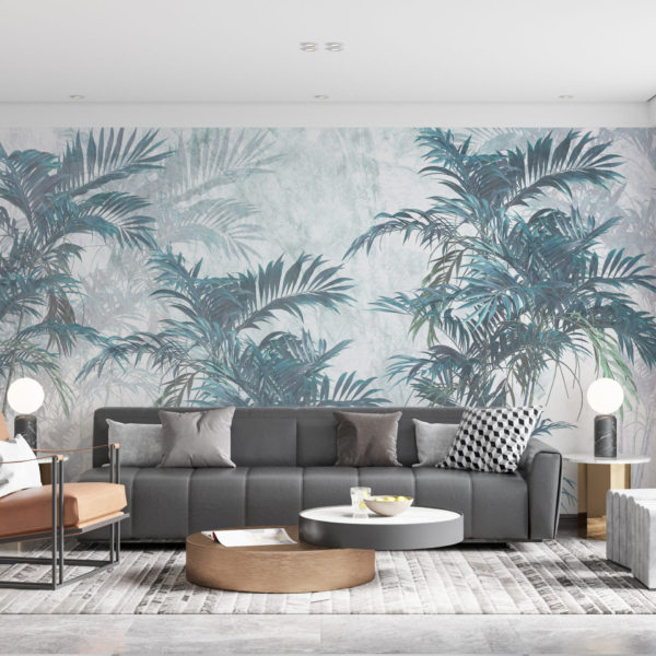 Zidni mural Blue Palm Trees