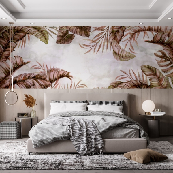 Zidni mural Nebo u smeđem lišću