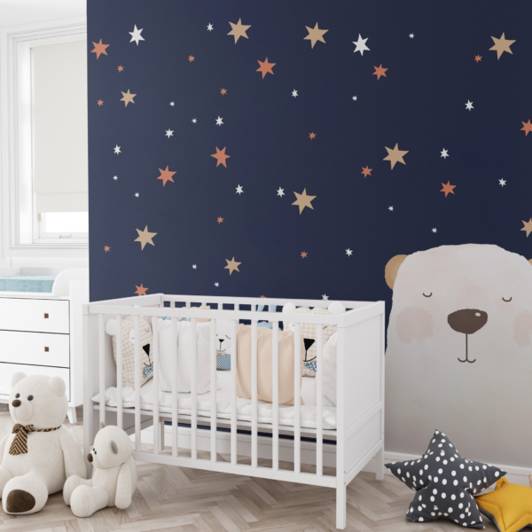 Zidni mural Medvjedić u zvijezdama