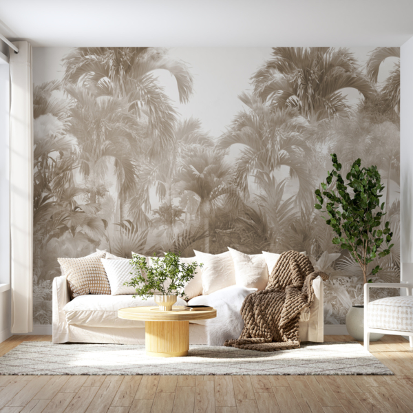 Zidni mural Neotkrivena džungla u Sepiji