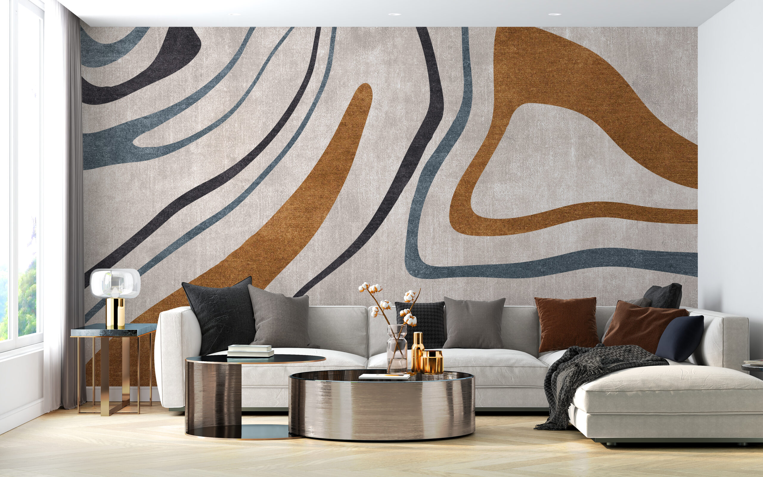 Zidni mural Nepravilne linije