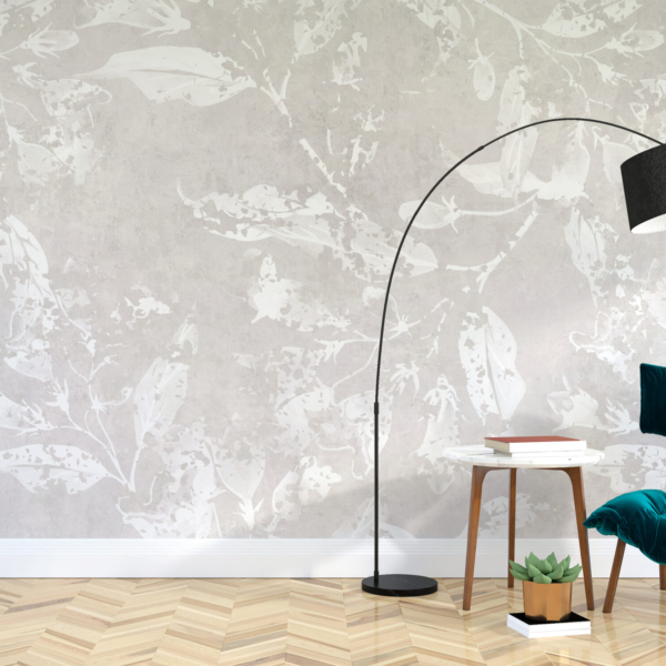 Zidni zidni zid s zamućenim lišćem