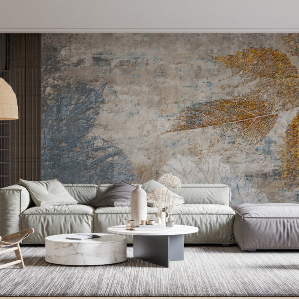 Zidni zidni zid s otiskom lišća