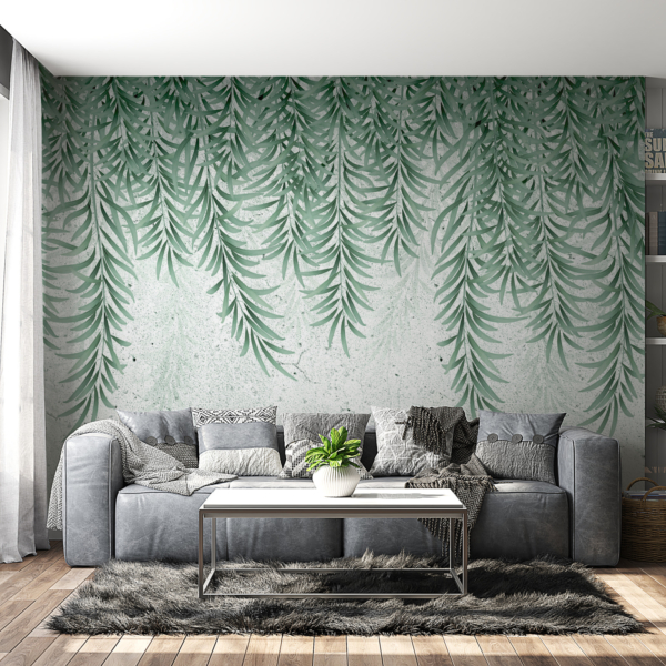 Obrnuta zidna poslikava šume lišća