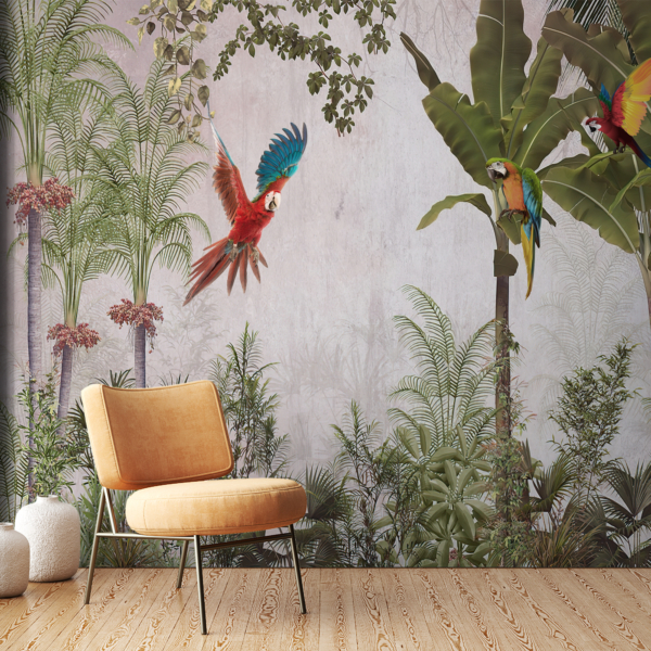 Zidni mural Papiga u letu