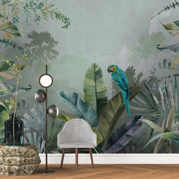 Foto pozadina Papiga u grmlju