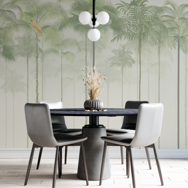 Zidni mural Papiga na palmama