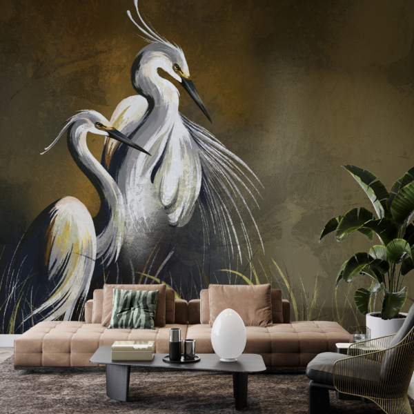 Zidni mural para divljih ždralova