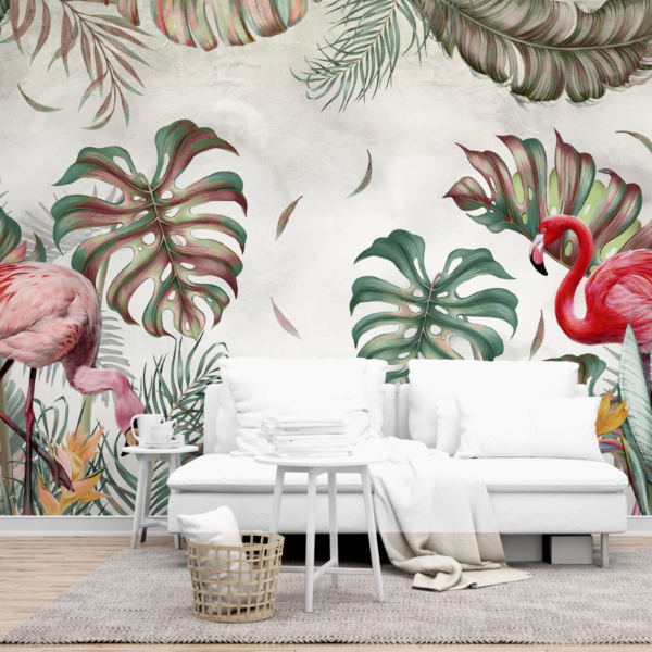 Zidni zidni mural para flamingosa