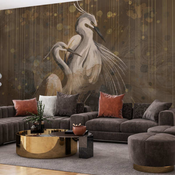 Zidni zidni zid s parom dizalica